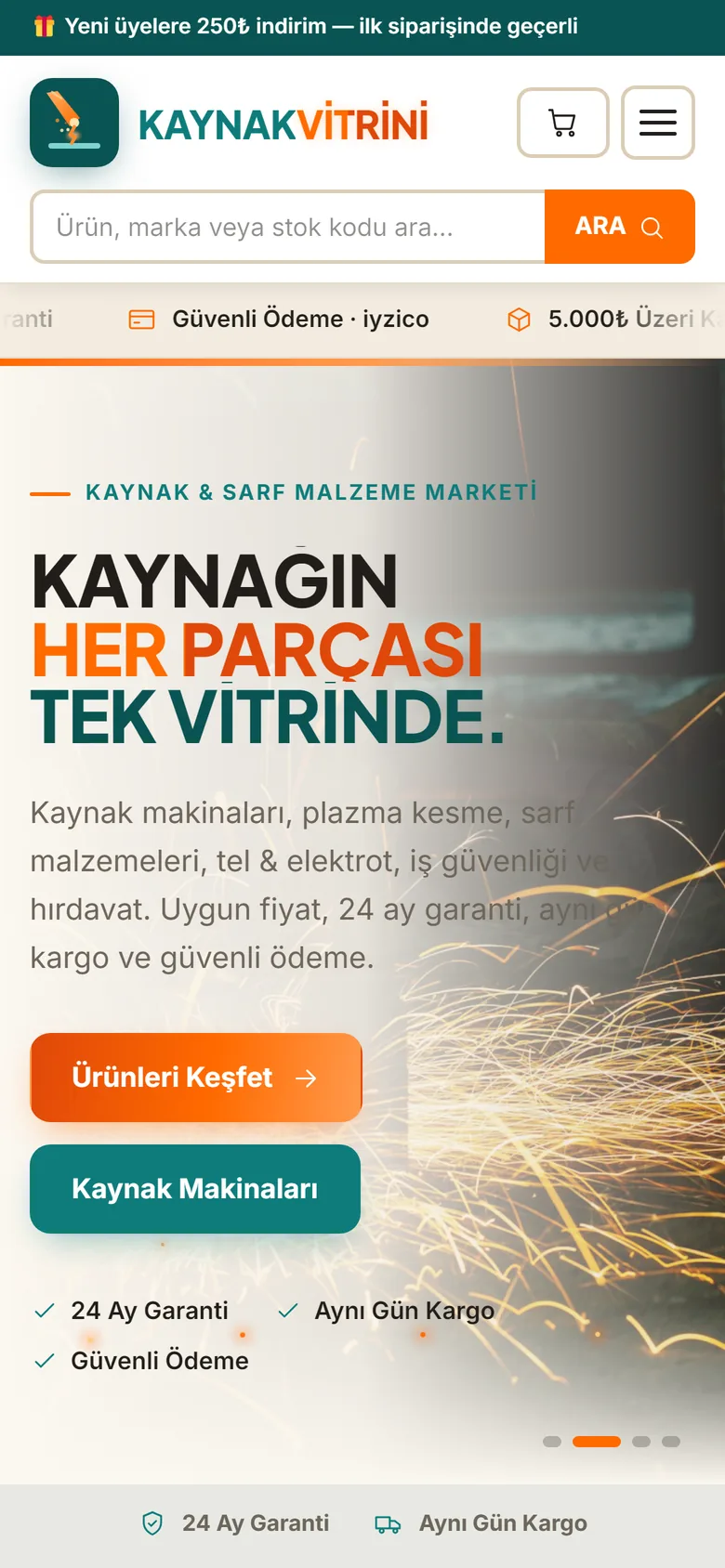 KaynakVitrini telefon ekranı
