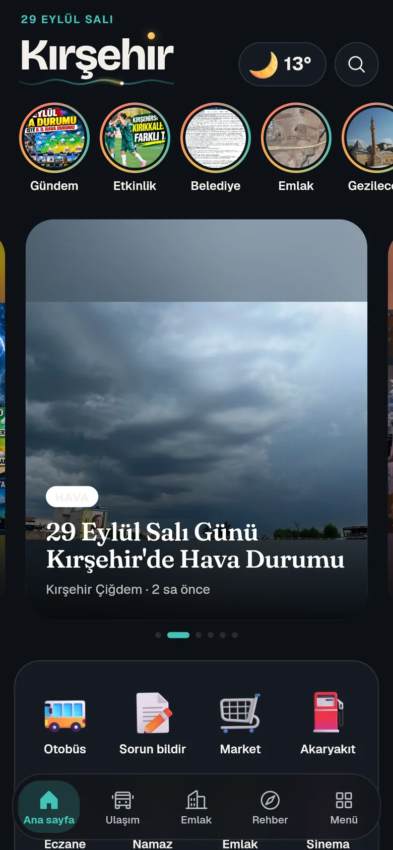 KırşehirApp telefon ekranı