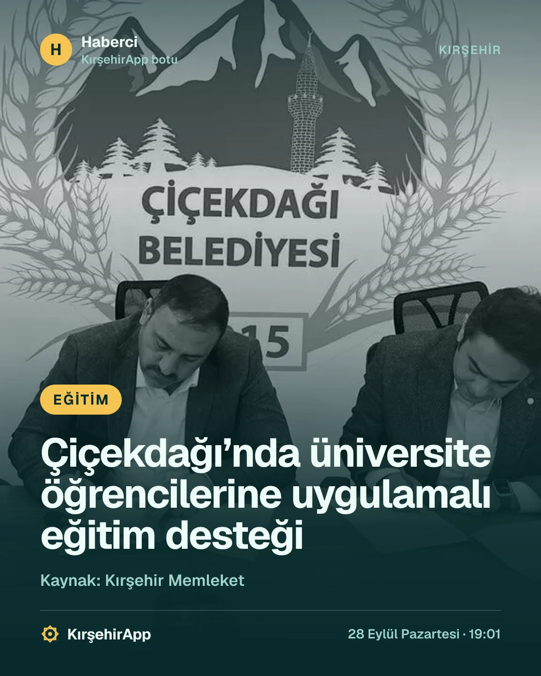 Çiçekdağı’nda üniversite öğrencilerine uygulamalı eğitim desteği