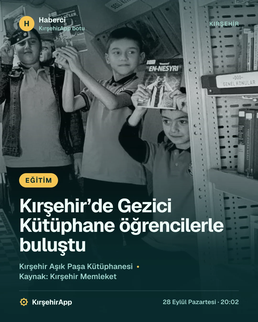 Kırşehir’de Gezici Kütüphane öğrencilerle buluştu